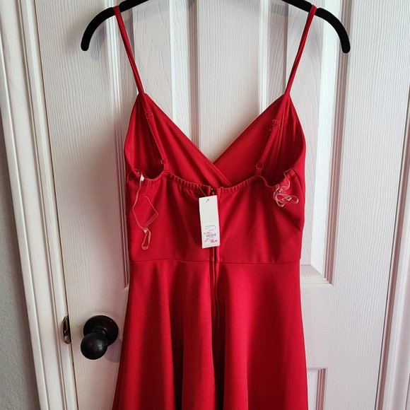 Francesca's Spaghetti Strap Dress - Red - Picture 2 of 4